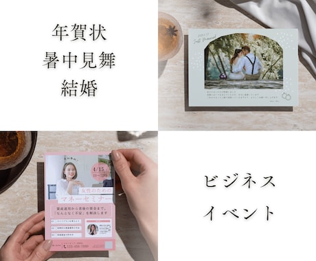 あなただけのハガキ 作成します ☆ご家族やペットの写真入り・シンプル・カラフルなどお好みは？ イメージ2