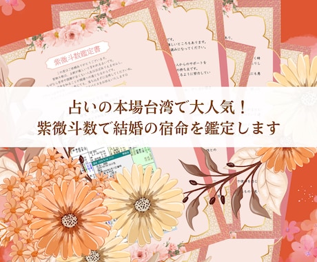 男性限定／紫微斗数から探る婚活アドバイスします 奥様になるのはどんな人？特徴と結婚生活を鑑定します イメージ2