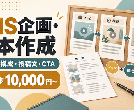 SNSショート動画の企画と台本を作成します イメージ1