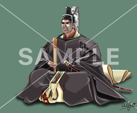 伝統的な日本服飾のイラスト作成いたします 束帯、甲冑、十二単などのイラストを作成いたします。 イメージ2