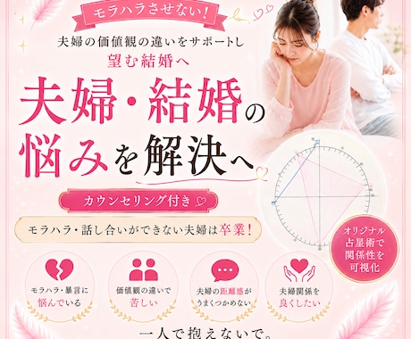 モラハラ・価値観の違う夫婦・結婚の悩み聴きます モラハラ、話し合いができない夫婦は卒業！望む結婚生活を♡ イメージ1