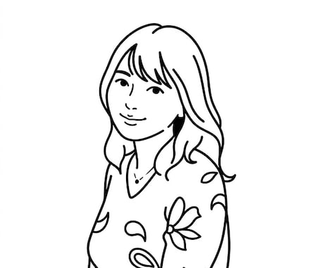 シンプルでおしゃれな似顔絵イラストを作成します SNSアイコンやプロフィールに使いやすい似顔絵をつくります イメージ1