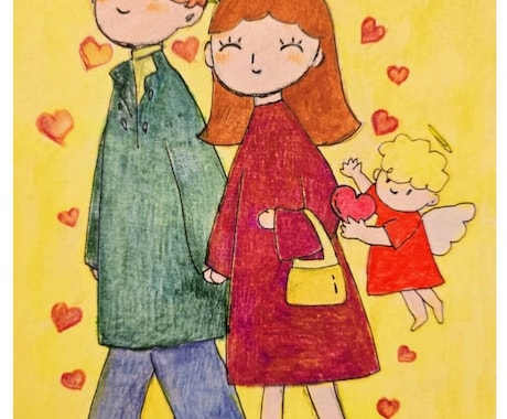 恋愛成就、結婚祈願のイラスト描きます いただいた情報を元に心を込めて制作いたします イメージ1