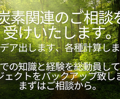 脱炭素関連のご相談を承ります 脱炭素関連の事ならお任せください！ イメージ1