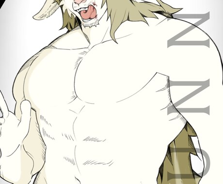 簡易ケモノ一枚絵御描きします かっこいいケモノ御描きします。 イメージ2