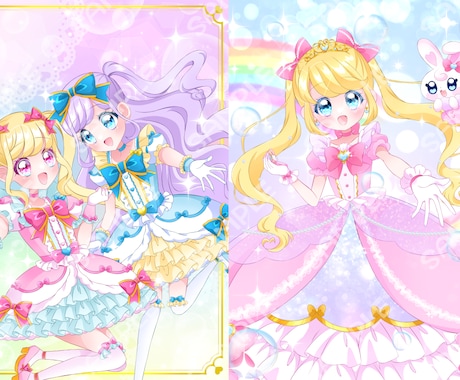 きらきらかわいい世界観のイラストを制作いたします 商用利用も安心！きらきらかわいいイラストをご提供します イメージ2