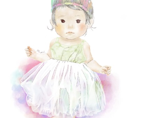 絵本のような似顔絵を作成します いわさきちひろさん風に似顔絵を描きます。他の作家も対応します イメージ1