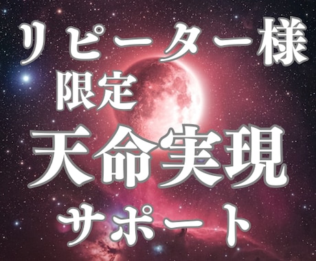 リピーター様限定＊花開く天命の実現をサポートします あなたが持つ潜在能力を存分に活かし理想の未来を共に目指します イメージ1