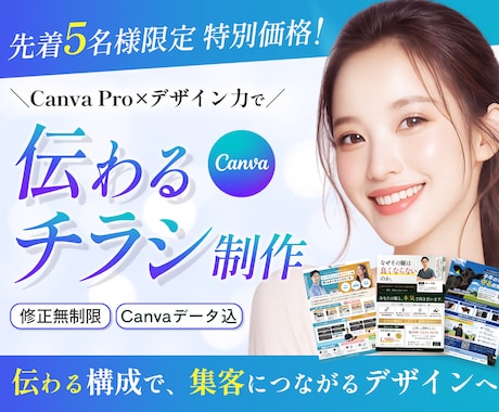 納得の1枚を！【修正無制限】高品質チラシ制作します イメージ1