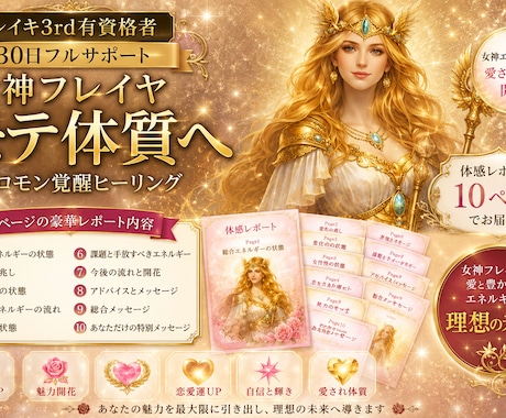 30日女神フレイヤ様のエネルギーでモテさせます PDF10枚、リーディング、ヒーリング、質問し放題 イメージ2
