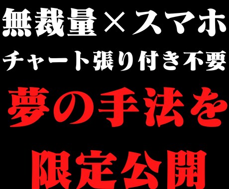 秘匿性が高い + 大切な手法なので販売を終了します ご購入頂いた方はとてもラッキーでした。 イメージ1