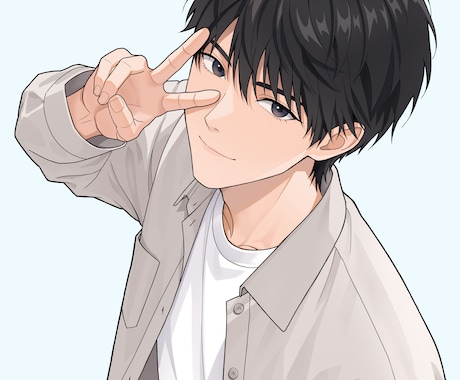 魅力的なイケメンイラスト制作します イメージ1