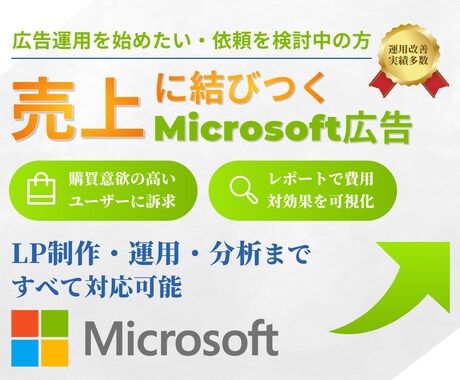 Microsoft広告の運用アドバイスします Microsoft広告の成果を最大化できる運用を行います イメージ1