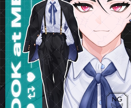 IRIAM/TRPG/Vtuber立ち絵を描きます 高クオリティの立ち絵で楽しい活動をお手伝いいたします！ イメージ2