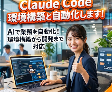 Claude Code環境構築と自動化します AIで業務を自動化!環境構築から開発まで対応 イメージ1