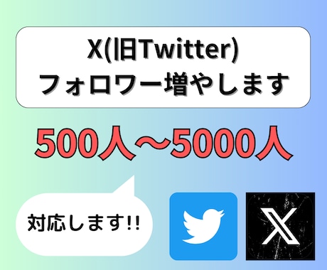 Twitterフォロワー500人以上増やします 最安⭐️500人⭐️減少補償あり⭐️Twitter⭐️日本