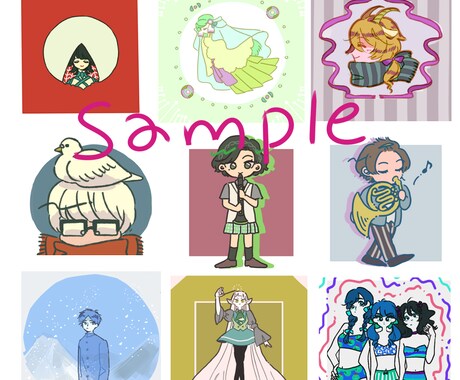 あなたのお子さん(創作)のSNS用アイコン描きます SNS用のオリジナルアイコンが欲しい方におすすめです！ イメージ2