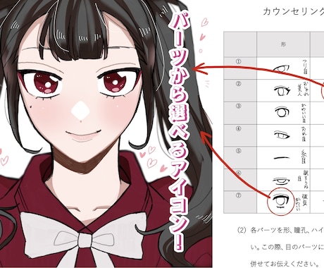 アイコンイラスト/イラストお描きします 初めてでも安心！パーツから選べます。 イメージ1