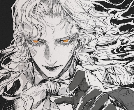 配信やグッズ等かっこ美しいラインアート描きます イメージ1