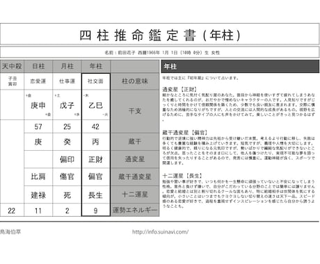 あなたの未来を開く四柱推命鑑定書を作成します あなたの仕事や人間関係の改善のヒントをお届けします！ イメージ2