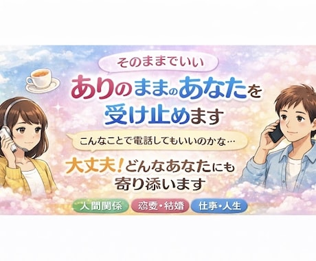 そのままでいい、ありのままのあなたを受け止めます ひとりで抱えこまないで…私があなたにそっと寄り添います。 イメージ1