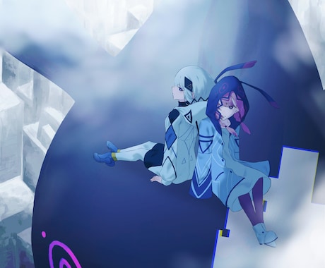 一枚絵、立ち絵、キャラクターデザイン等々てがけます 世界観や躍動感、迫力の表現が得意です。 イメージ2