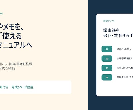 音声やメモから業務マニュアルを作成します イメージ1