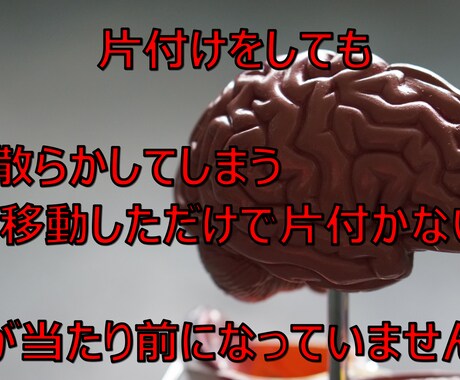 貴方の脳が片付けにおいて苦手な部分を見つけます 部屋を散らかしてしまう原因である脳を鍛えて解決！ イメージ2