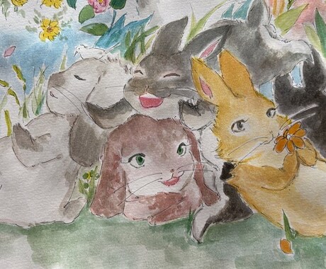 いろどりちゃん の水彩画原画額入り