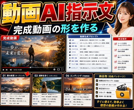 動画生成AIの指示文を作ります 動きとカメラをすぐ言語化します イメージ1