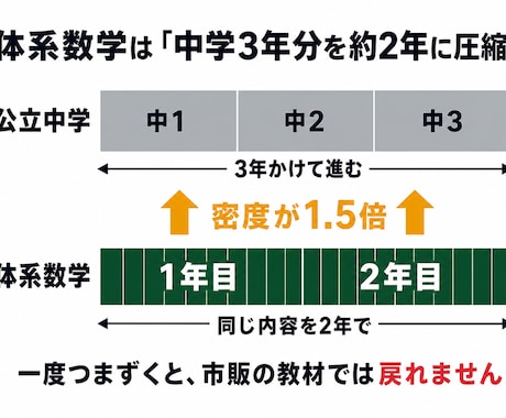 中高一貫校の体系数学、指導経験豊富な講師が教えます 初めての定期テスト、思うような結果でしたか? イメージ2