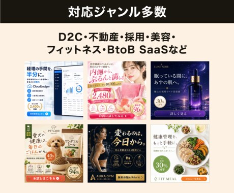 AIと人の目で広告バナー制作しますます AIと人の目で仕上げる、成果につながるバナー制作 イメージ2