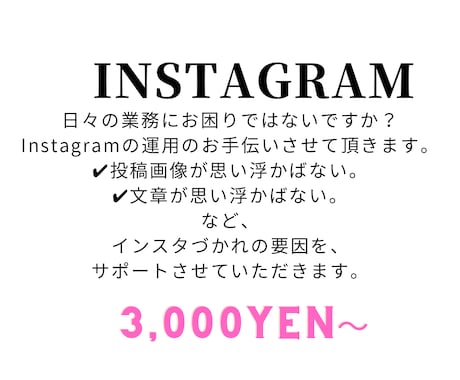 Instagramの画像文章をご協力いたします イメージ1