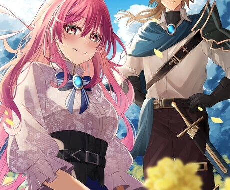 一枚イラストを作成します 透明感のある女の子のイラストが得意です！ イメージ2