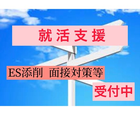 就職活動でのES添削や面接対策等をサポートします 最高の内定先に導きます！一緒に頑張りましょう！ イメージ1