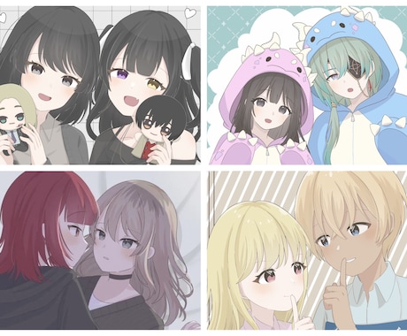 かわいいイラスト作成します アイコンやサムネに！ラフ修正無制限◎ イメージ2