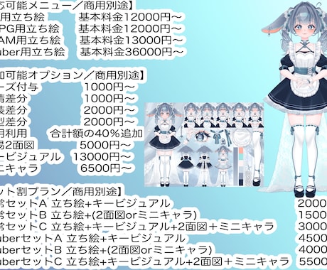 TRPG/IRIAM/VTuber用立ち絵描きます キラキラふわふわ、可愛い立ち絵作成します♡ イメージ1