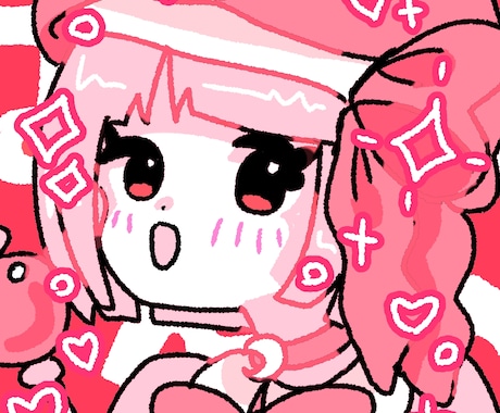 ポップで可愛い女の子のアイコン描きます おまかせもOK！イメージをご相談ください！ イメージ1