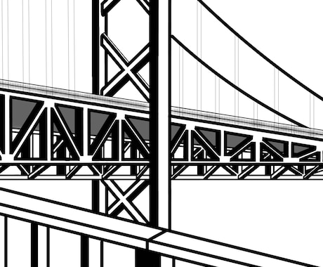 風景をイラスト又は線画で描きます イメージ1