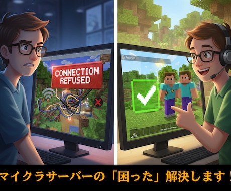 マイクラサーバーの「困った！」を解決します マイクラのポート開放から接続まで徹底サポート イメージ1