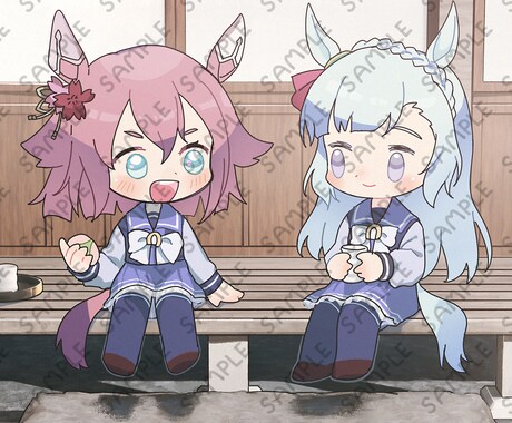 シンプルでかわいいちびキャライラストを描きます YoutubeやSNSで使うイラストが欲しい方へ イメージ2