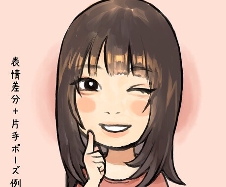SNSアイコンに！やさしい似顔絵描きます そっくりすぎず、でも自分らしくて、笑顔になっちゃう絵 イメージ2