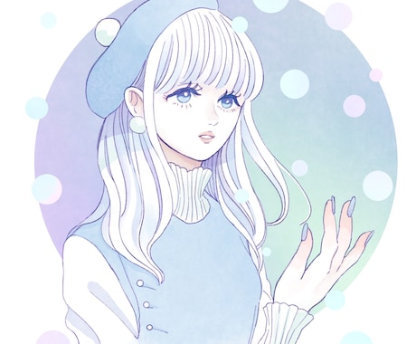 商用◎SNS用アイコン、イラストカット作成します 柔らかいタッチで制作、用途に合わせて丁寧にヒアリング致します イメージ1