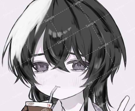 かわいいアイコン作成致します 病み系とキラキラした絵を描きます⸜ ♡ ⸝ イメージ1