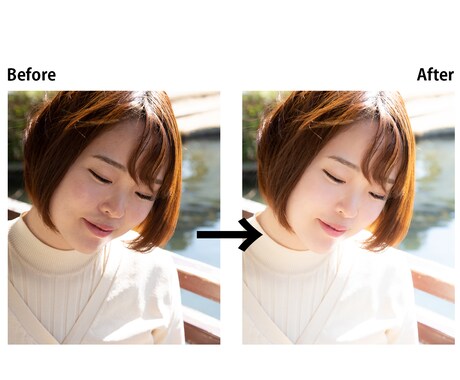 人物写真の修正・色味加工します 写真館で鍛えた修正技術で自然に美しく仕上げます！ イメージ1