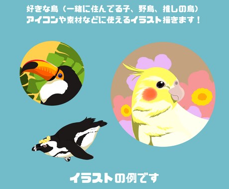 鳥イラスト描きます あなたの「推し鳥」を可愛く描きます！ イメージ2