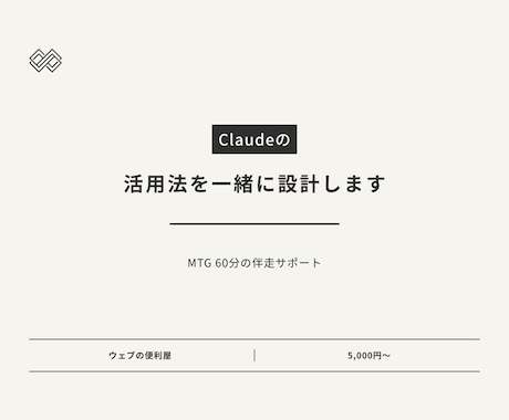 Claudeの活用法を一緒に設計します 「AIを導入したい」を「AIが成果を出す」に変える イメージ1