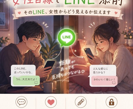 女性目線でLINE添削します そのLINE女性からどう見えるか伝えます イメージ1