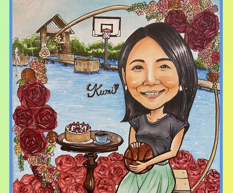 好きなもの詰め込める似顔絵描きます 趣味、お店、個人似顔絵、プレゼント！好きもの描きます★ イメージ2