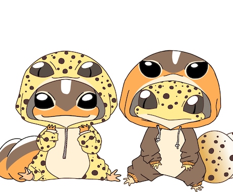 可愛い♡生き物のイラスト描きます カエルや爬虫類を中心に、生き物を可愛くイラストにします♬︎ イメージ1